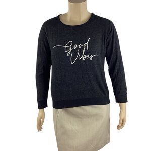 Buffalo David Bitton Good Vibes Graphic Sweatshirt Black Size L